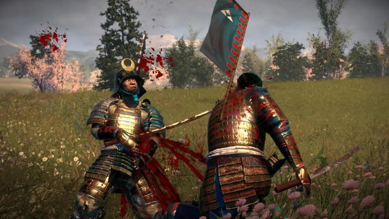 Illustration for article titled Limbs and Heads Fly Free In Total War: Shogun 2's Rating-Changing Blood Pack